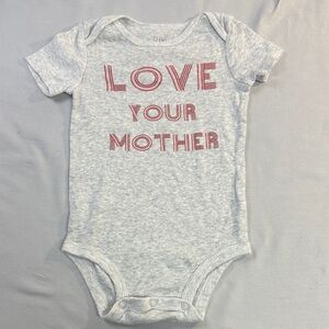 Little Planet - Organic Cotton Short sleeve Grey Bodysuit with Red Lettering